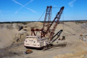 Crane on a section of plain